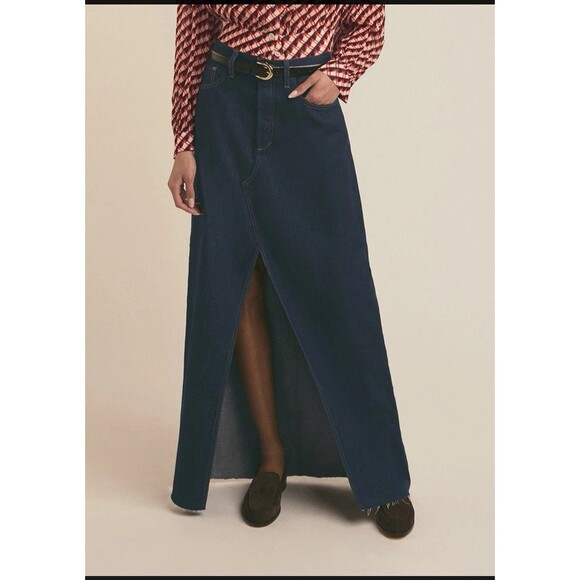 Favorite Daughter The Sunny Skirt 27 Denim Maxi In Perth Waist ALTERED To 30” - Picture 1 of 9
